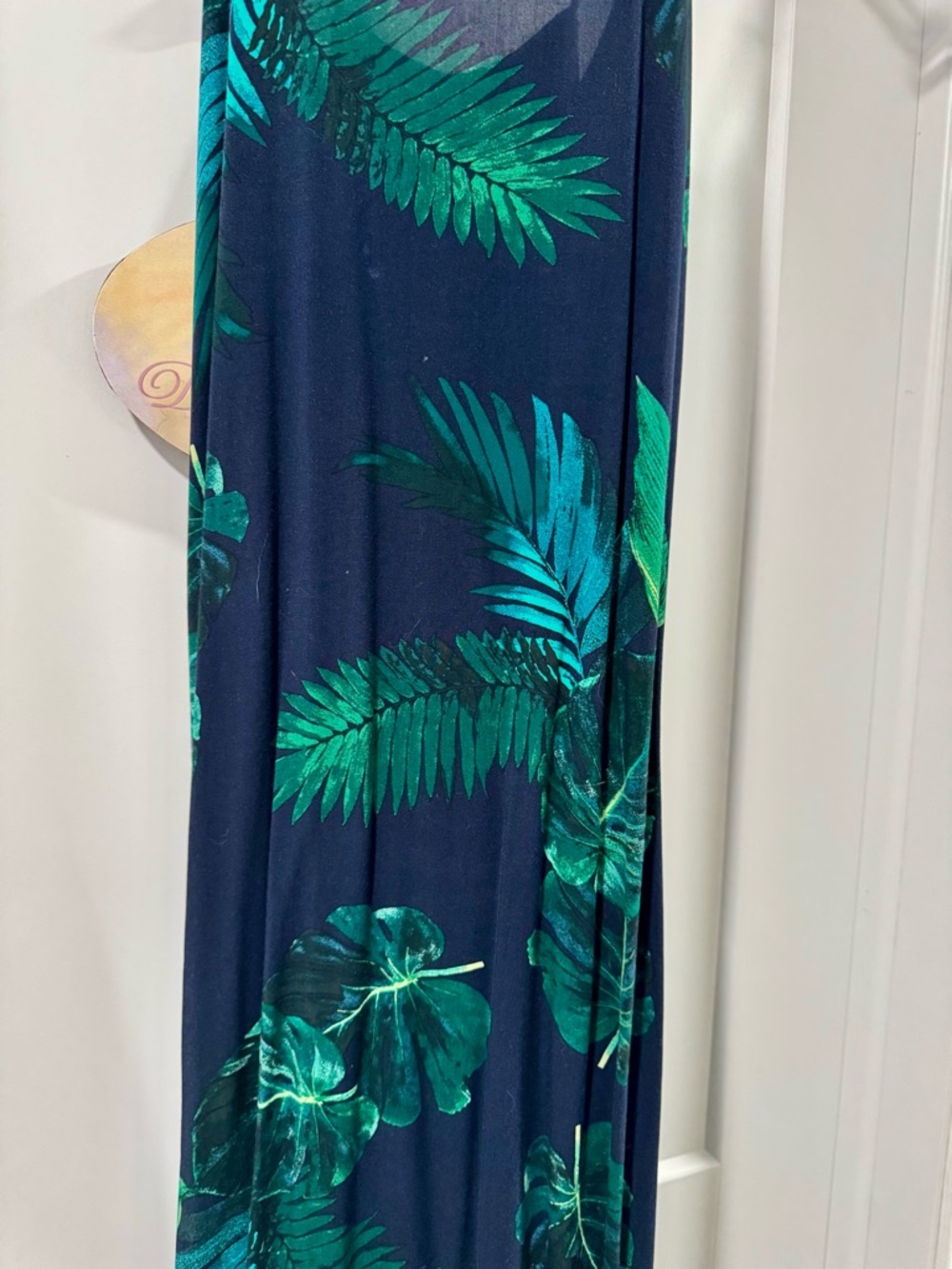 Old Navy Navy Maxi Skirt with Green Tropical Print - Picture 2 of 6